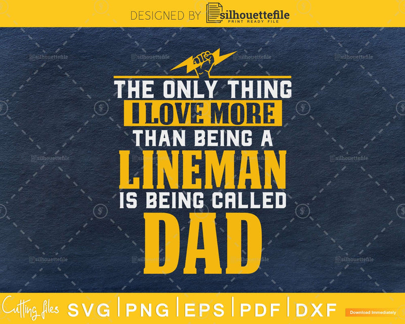 Electric Cable Lineman Dad svg png dxf cutting craft cut