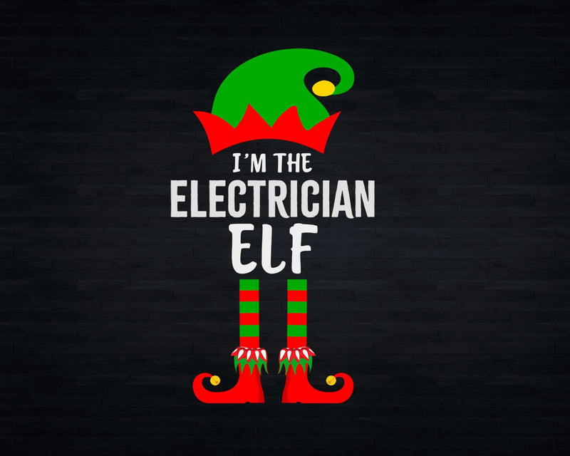 Electrician Elf Matching Family Group Christmas Pajama Svg