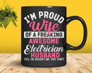Electrician Proud Wife Of My Awesome Husband Svg Png Files
