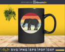 Elephant Retro Style craft cut svg png digital cutting file