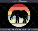 Elephant Retro Style craft cut svg png digital cutting file