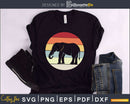 Elephant Retro Style craft cut svg png digital cutting file