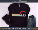 Elephant Retro vintage Style cricut cut svg png silhouette