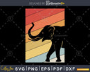 Elephant Retro vintage Style cut svg png design cutting