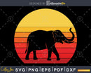 Elephant Retro vintage Style cricut cut svg png dxf cutting