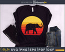 Elephant Retro vintage Style cricut cut svg png dxf cutting