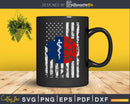 EMT Firefighter Shirt American Flag craft svg cut file