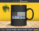 EMT Flag Thin Blue White Line USA Svg T-shirt Design