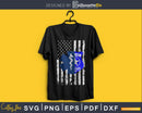 EMT Police American Flag craft svg cut file