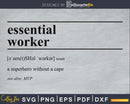 Essential worker definition svg printable file