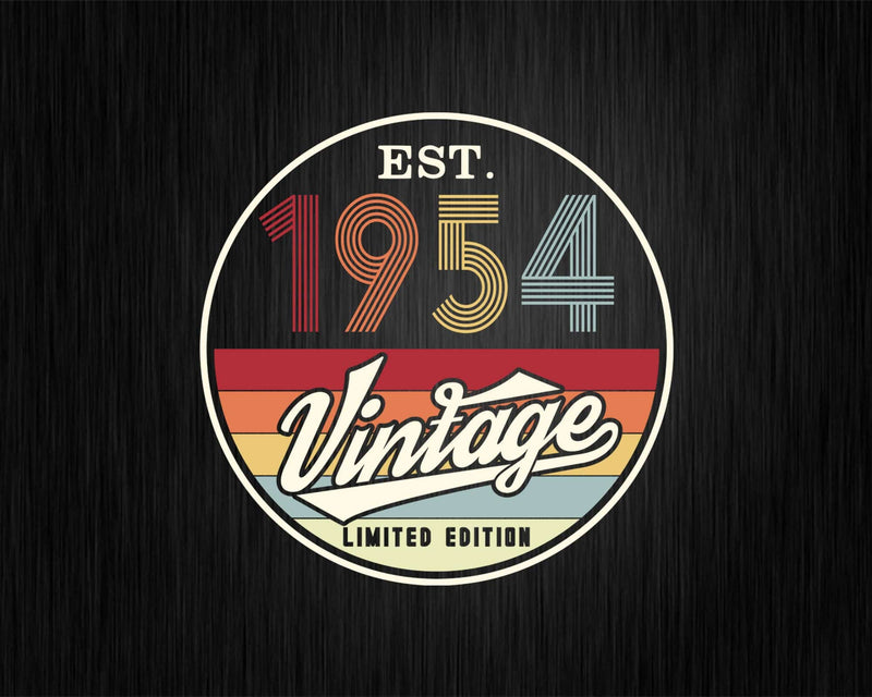 Est. 1954 Vintage Limited Edition 68th Birthday Svg Png
