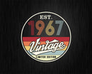 Est. 1967 Vintage Limited Edition 55th Birthday Svg Png