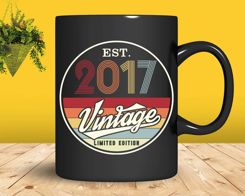 Est. 2017 Vintage Limited Edition 5th Birthday Sublimation
