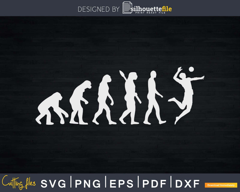 Evolution Volleyball svg printable files for cricut