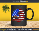 Excavator Digger USA Flag Vintage Svg Dxf Cricut Files