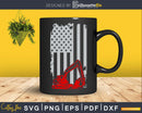 Excavator Independence day Patriotic Distressed USA flag