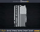 Excavator Operator Heavy Equipment American Flag Svg Dxf