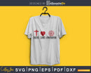 Faith Cross love heart Firefighter Cricut digital cut svg