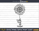 Faith Cross Sunflower svg cutting shirts design printable