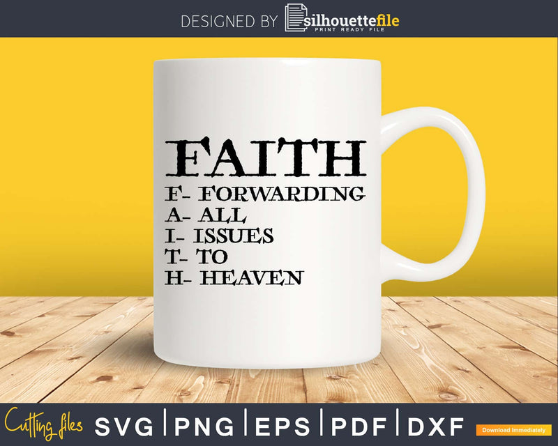 Faith Round Neck Graphic Cute Christian svg png dxf cutting