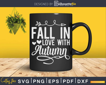 Fall In Love With Autumn Family Thanksgiving Svg Png Cut