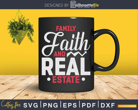 Family Faith Real Estate Agent Svg Dxf Cut Files