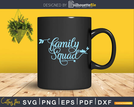 family squad SVG cutting print-ready craft cut file