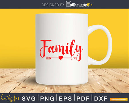 Family SVG PNG Cricut printable file