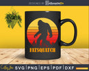 Fat Sasquatch Fatsquatch for Bigfoot Retro Vintage Sunset