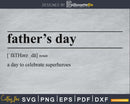 Father’s day definition svg printable file