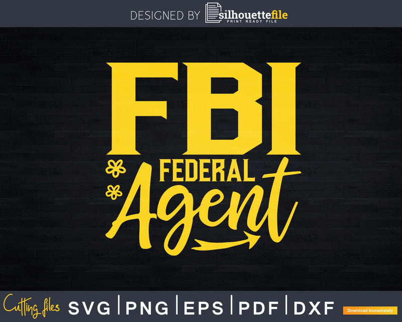 FBI Federal Agent Svg Dxf Design Files