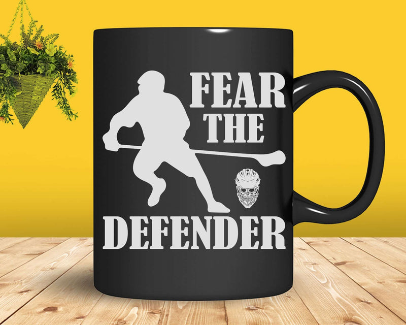 Fear the Defender Lacrosse Goalie Stick Svg Png Digital Cut