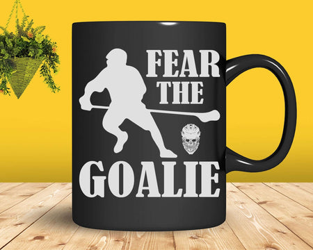 Fear the Goalie Lacrosse Stick & Helmet Svg Png Digital Cut