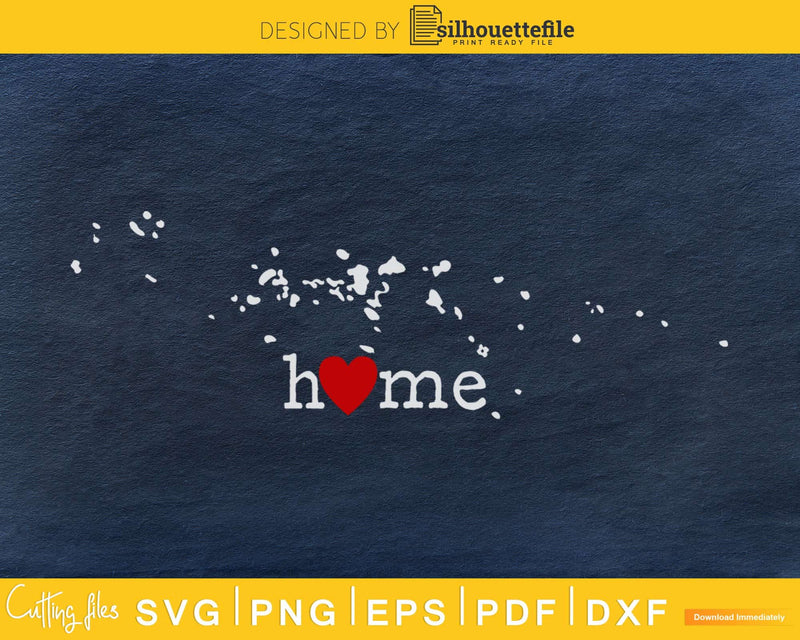 Federated States of Micronesia FM Home Heart Native Map svg