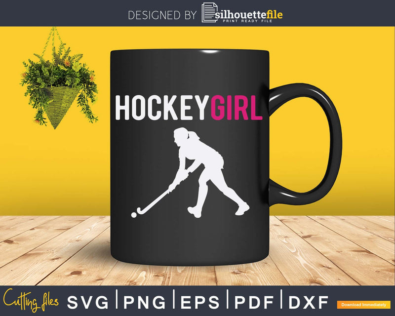 Field Hockey Girl Svg Png Dxf Cricut FIles