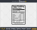 Figgy Pudding Nutrition Facts Funny Thanksgiving Christmas