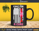 Fight For A Cure Mechanic US Flag Breast Cancer Awareness