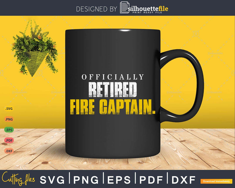 Retirement Gift for Fire Captains Officially Retired Captain