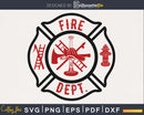Fire Department Dept Firefighter Maltese Cross Cutting
