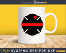Fire Dept Badge with Heart Firefighter Dad Fireman Wife Svg