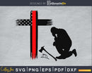 Fireman Cross faith American Flag Firefighter svg cricut