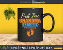 First Time Grandma Est 2021 Vintage Christmas Svg Png Dxf