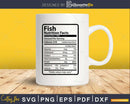 Fish Nutrition Facts Funny Thanksgiving Christmas Svg Png