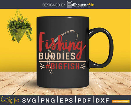 Fishing Buddies BigFish & Lil’ Fish svg design printable