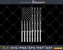 Fishing Pole American Flag Patriotic Outdoorsman svg cut