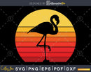 Flamingo Retro vintage Style cricut cut svg png dxf cutting