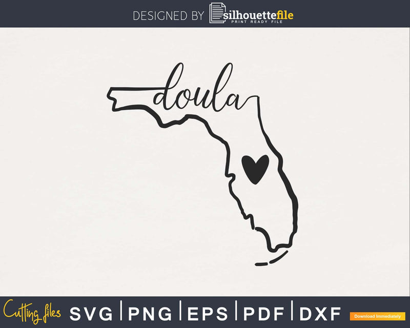 Florida Doula svg dxf cricut cut files