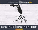 Florida FL Roots Home Native Map silhouette svg cricut PNG