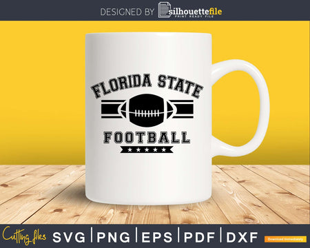Florida State Football FL Vintage Varsity Style svg dxf cut