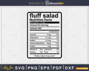 Fluff Salad Nutrition Facts Funny Thanksgiving Christmas